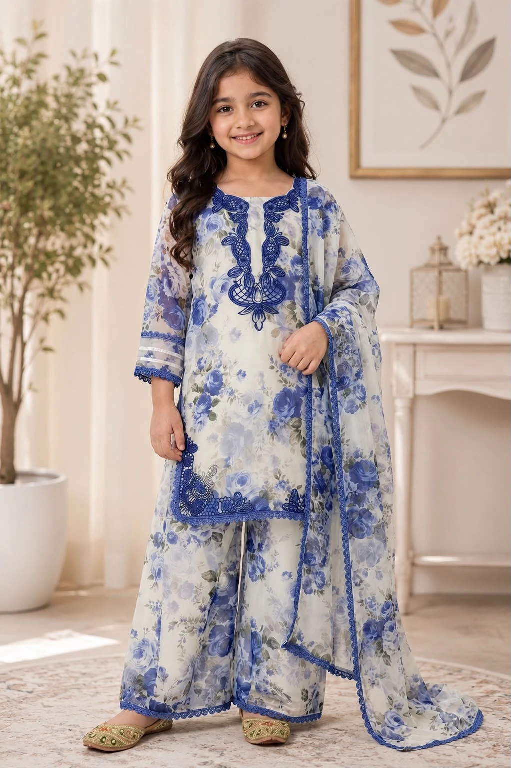 Heavy Faux Georgette Designer Family Suit Set