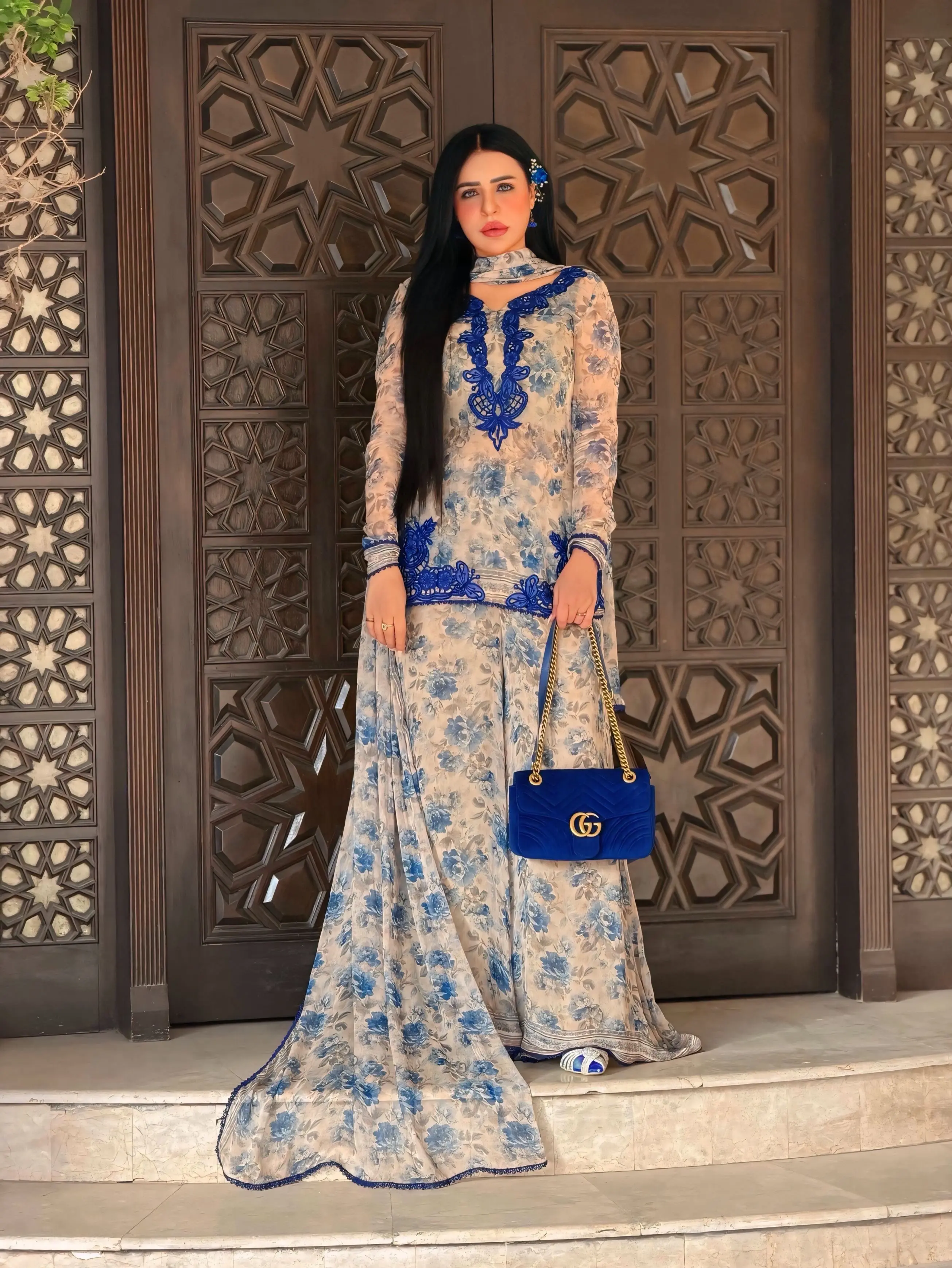 Heavy Faux Georgette Designer Family Suit Set