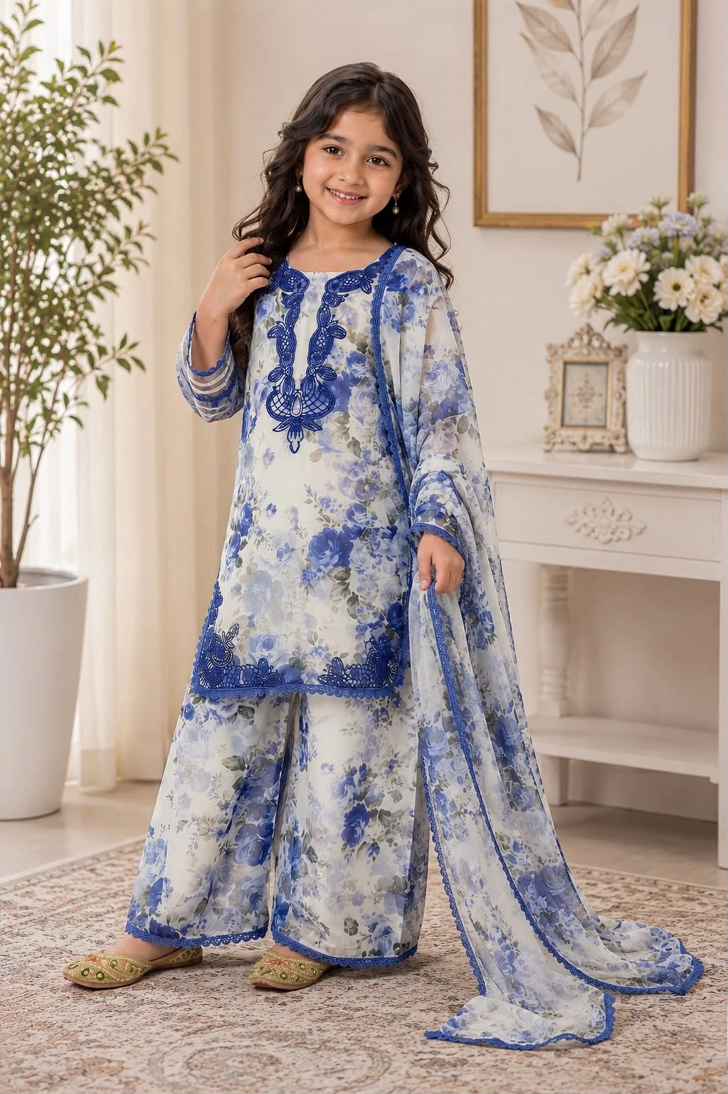 Heavy Faux Georgette Designer Family Suit Set