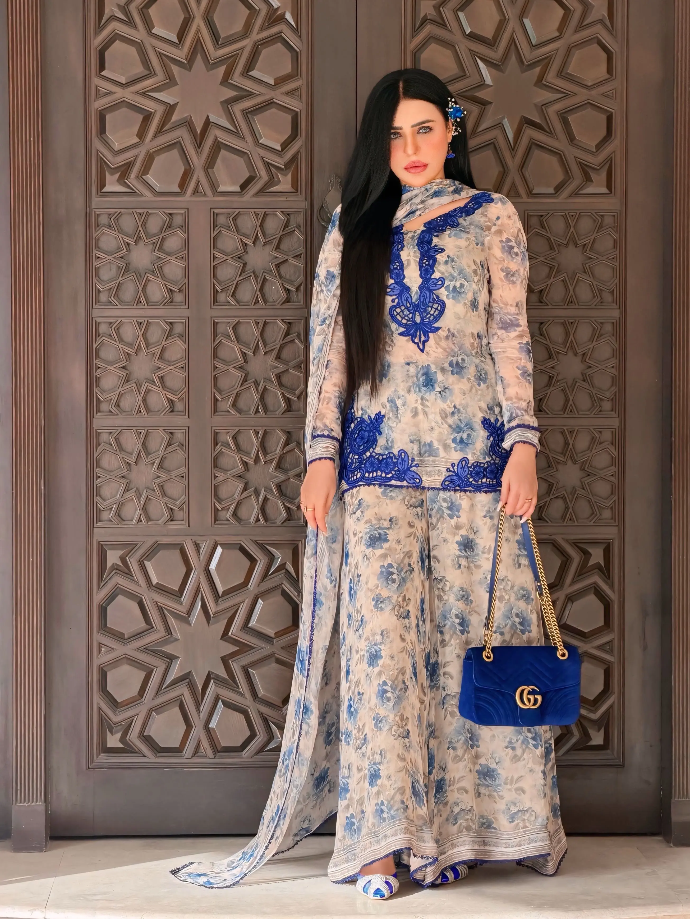 Heavy Faux Georgette Designer Family Suit Set