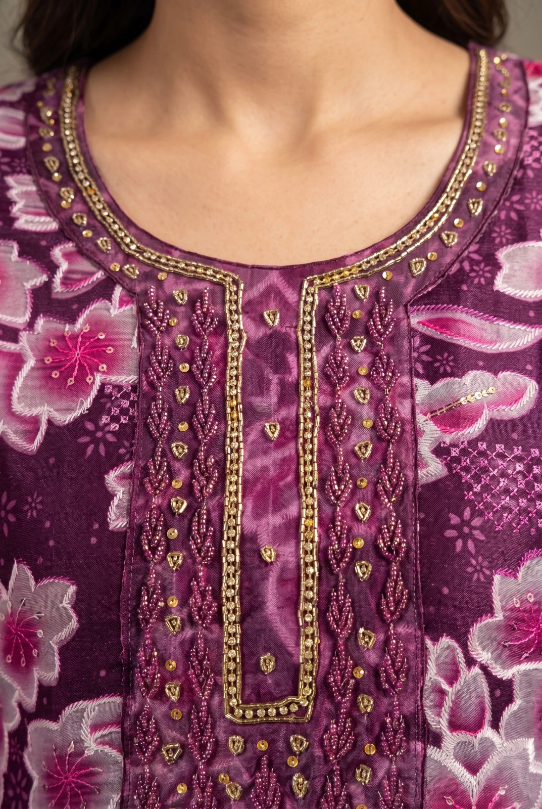 HEER Organza Handwork Suit Set
