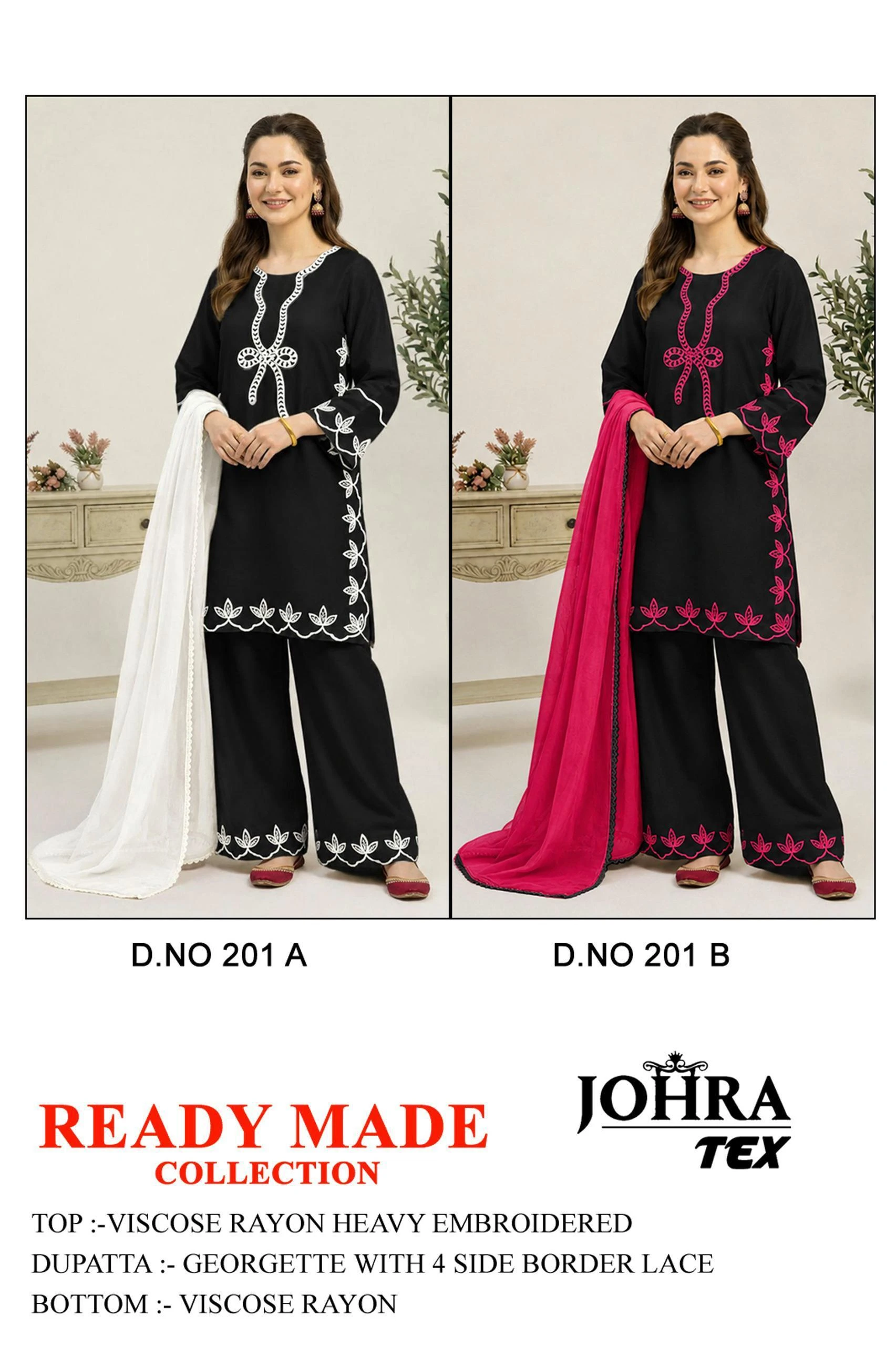 JOHRA TEX ReadyMade JT 201 Rayon Kurti Set