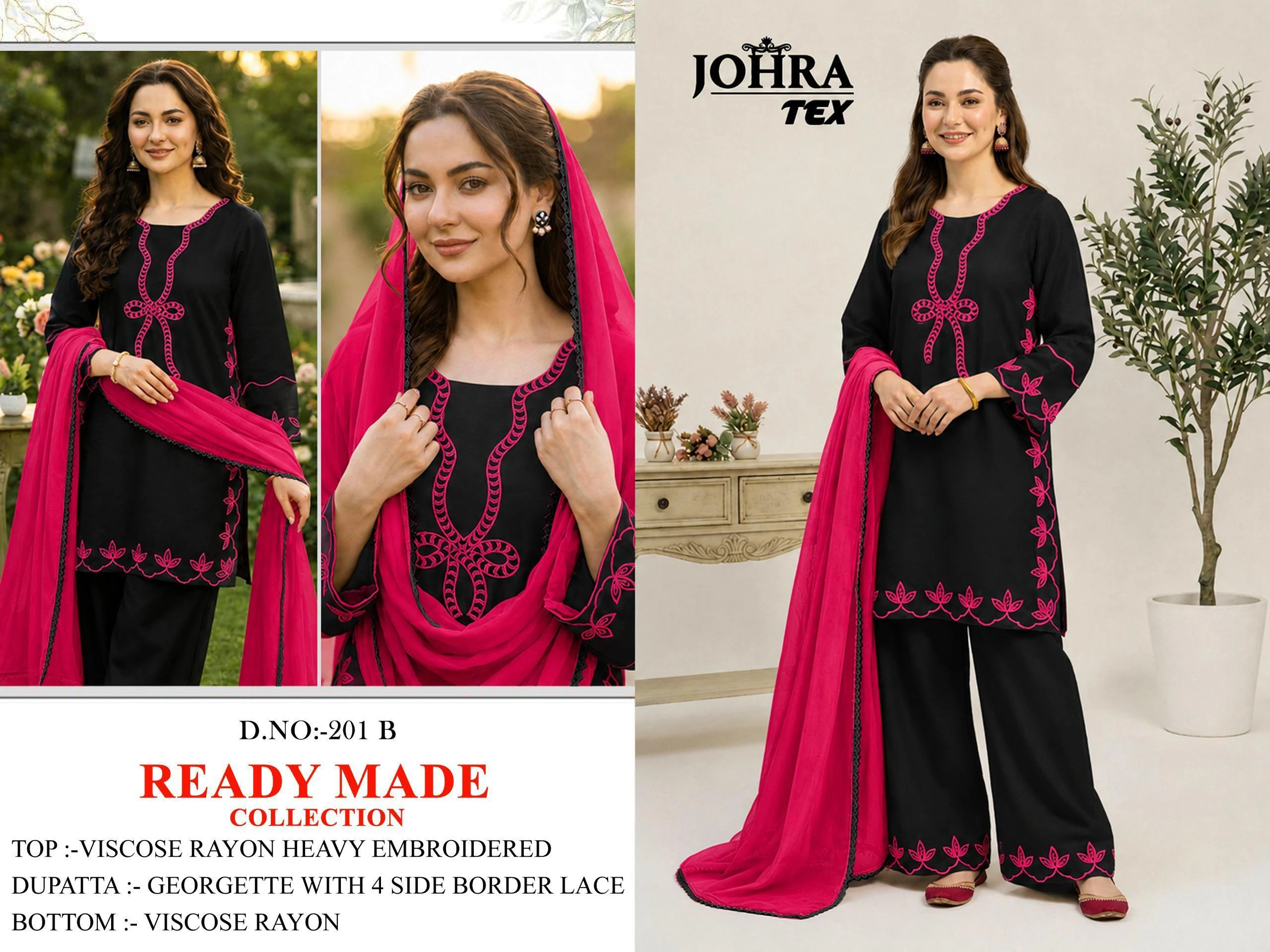 JOHRA TEX ReadyMade JT 201 Rayon Kurti Set
