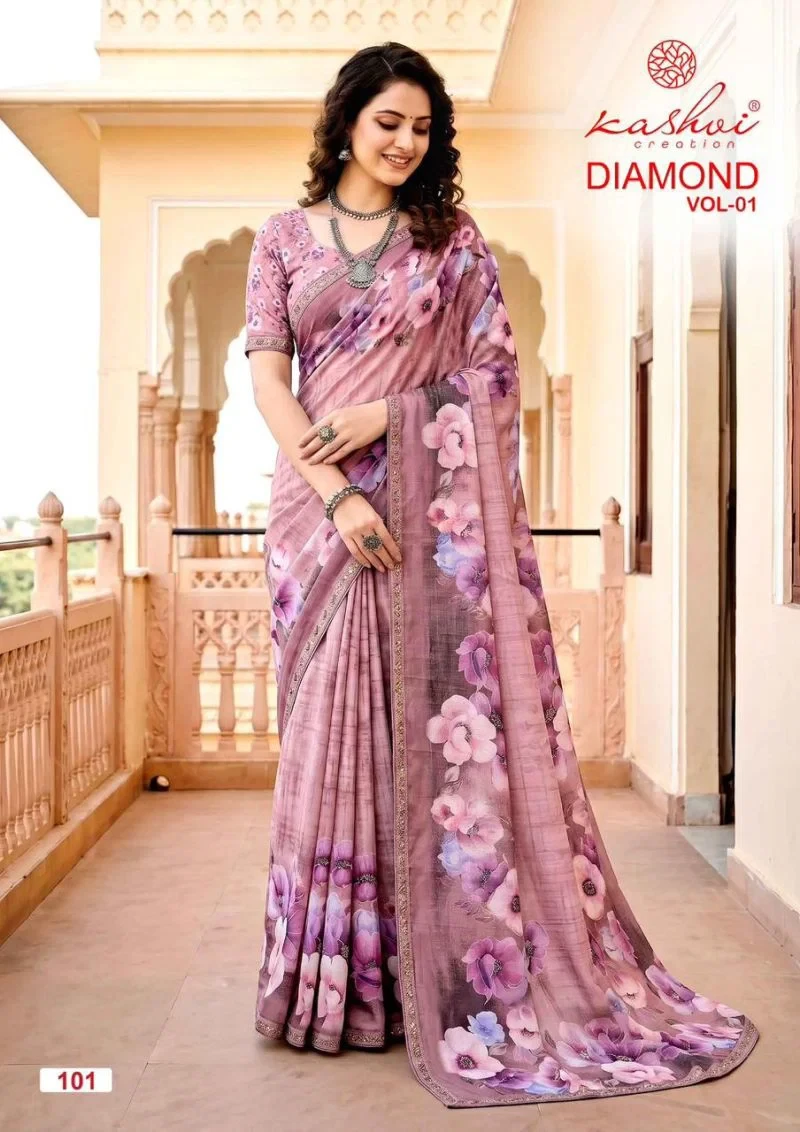 Kashvi Diamond Vol 1 Weightless Digital Printed Saree Collection