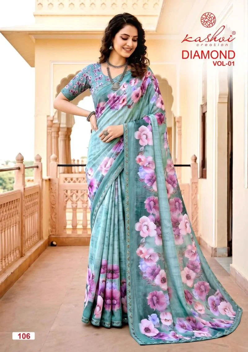 Kashvi Diamond Vol 1 Weightless Digital Printed Saree Collection