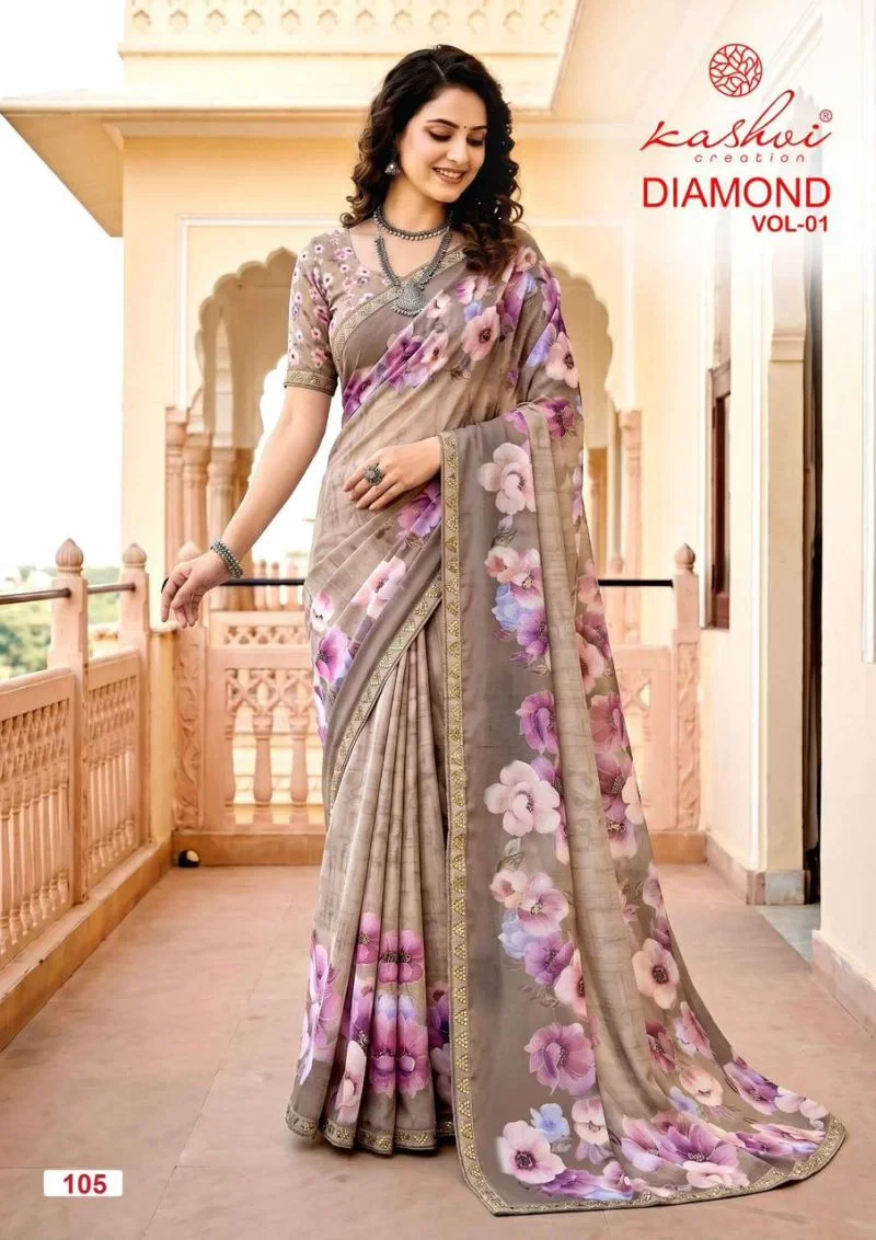 Kashvi Diamond Vol 1 Weightless Digital Printed Saree Collection
