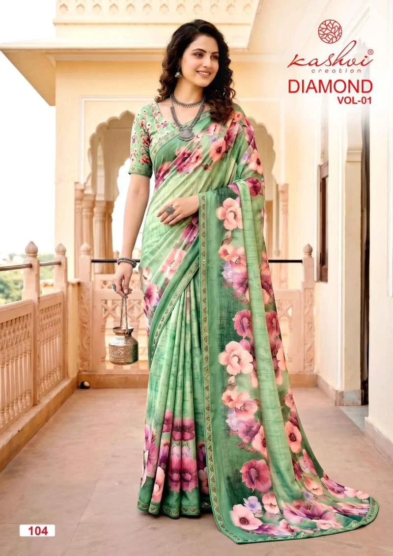 Kashvi Diamond Vol 1 Weightless Digital Printed Saree Collection