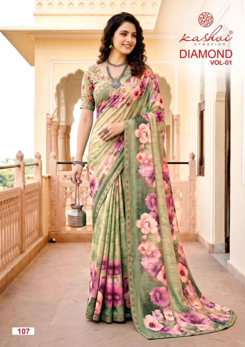 Kashvi Diamond Vol 1 Weightless Digital Printed Saree Collection