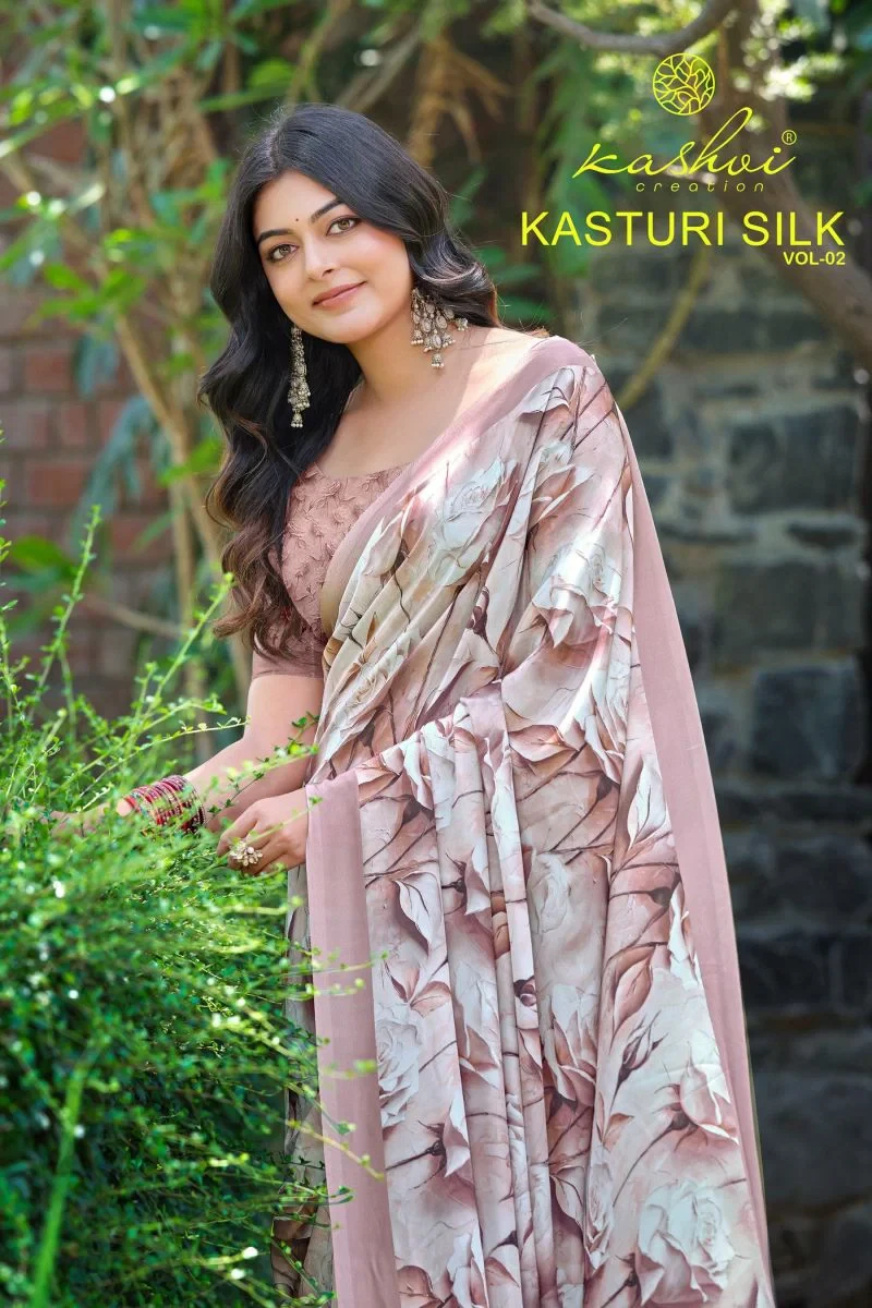 Kashvi Kasturi Silk Vol 2 Crepe Silk Digital Print Saree Collection