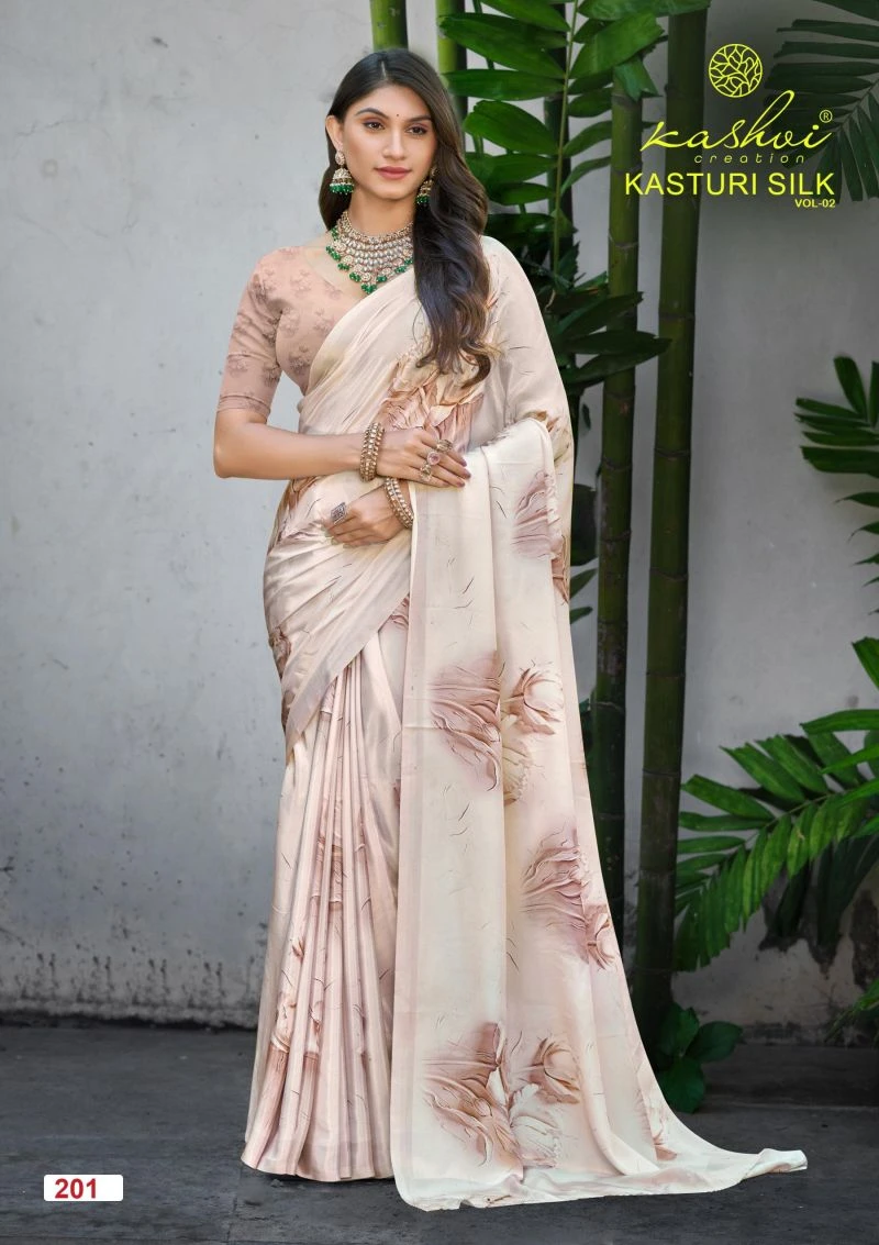 Kashvi Kasturi Silk Vol 2 Crepe Silk Digital Print Saree Collection
