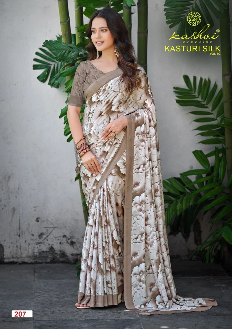 Kashvi Kasturi Silk Vol 2 Crepe Silk Digital Print Saree Collection