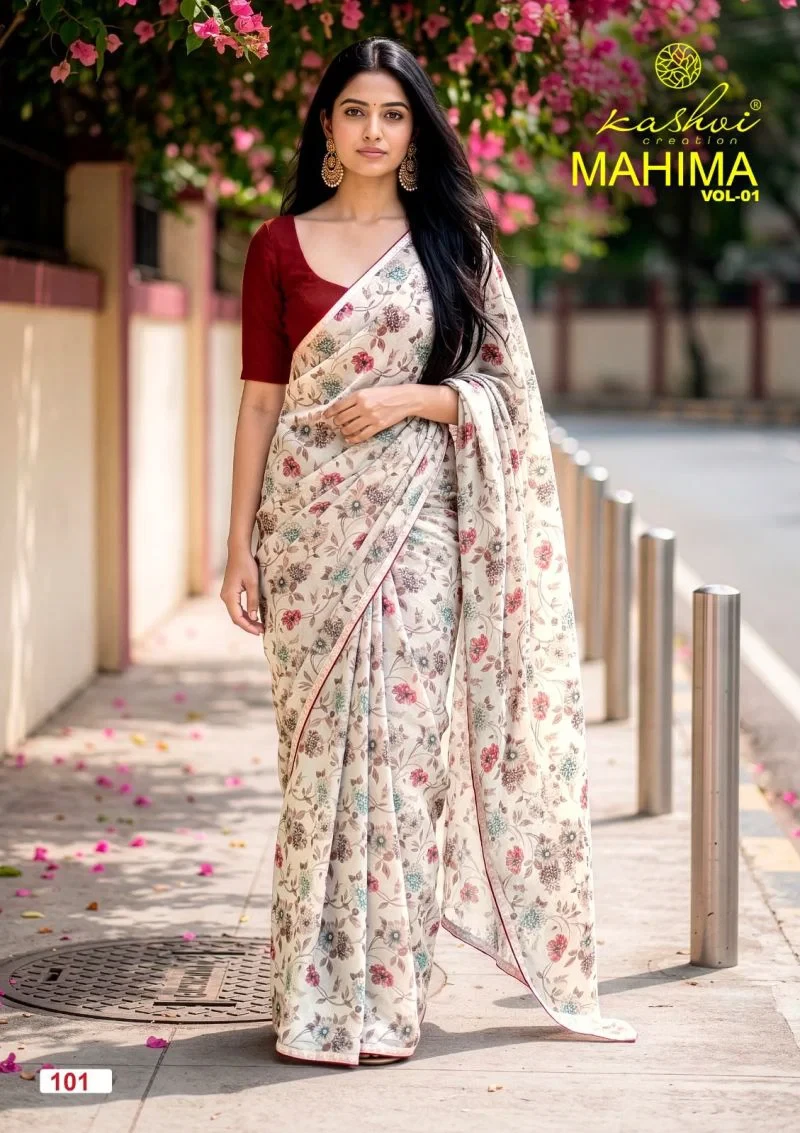 Kashvi Mahima Vol 1 Georgette Printed Saree Collection