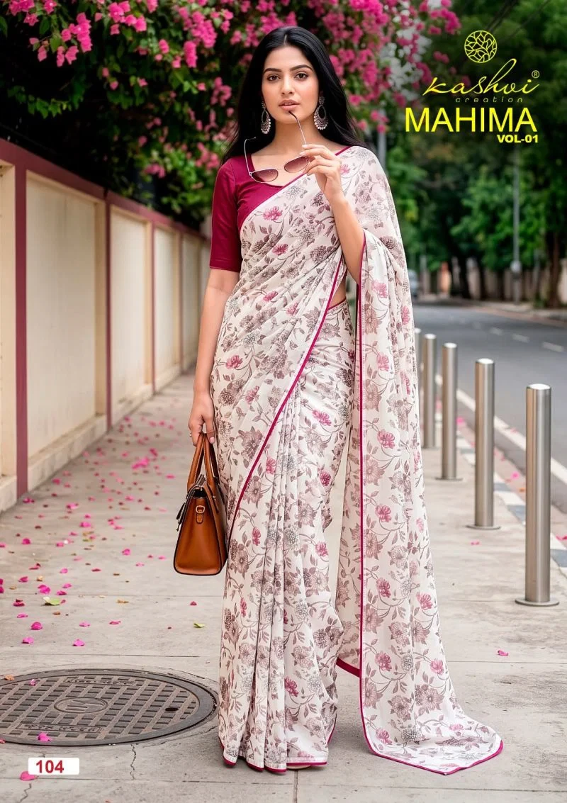Kashvi Mahima Vol 1 Georgette Printed Saree Collection