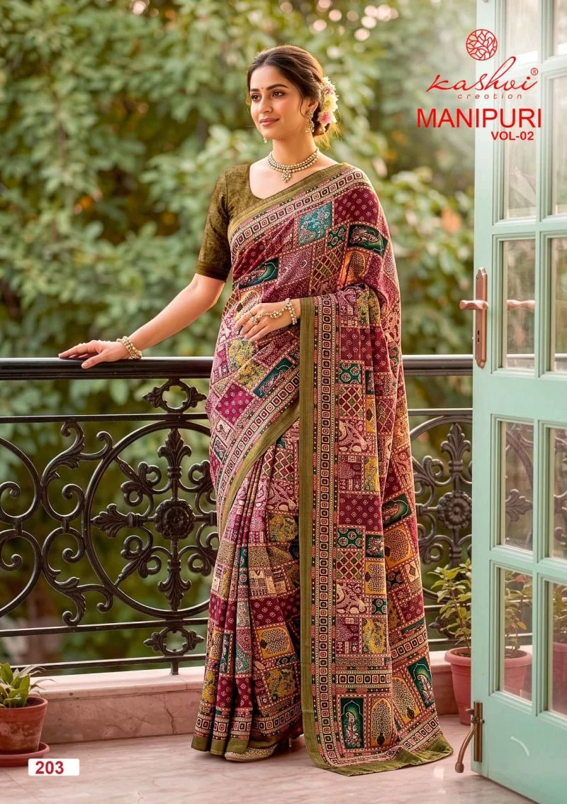 Kashvi Manipuri Vol 2 Manipuri Digital Printed Saree Collection