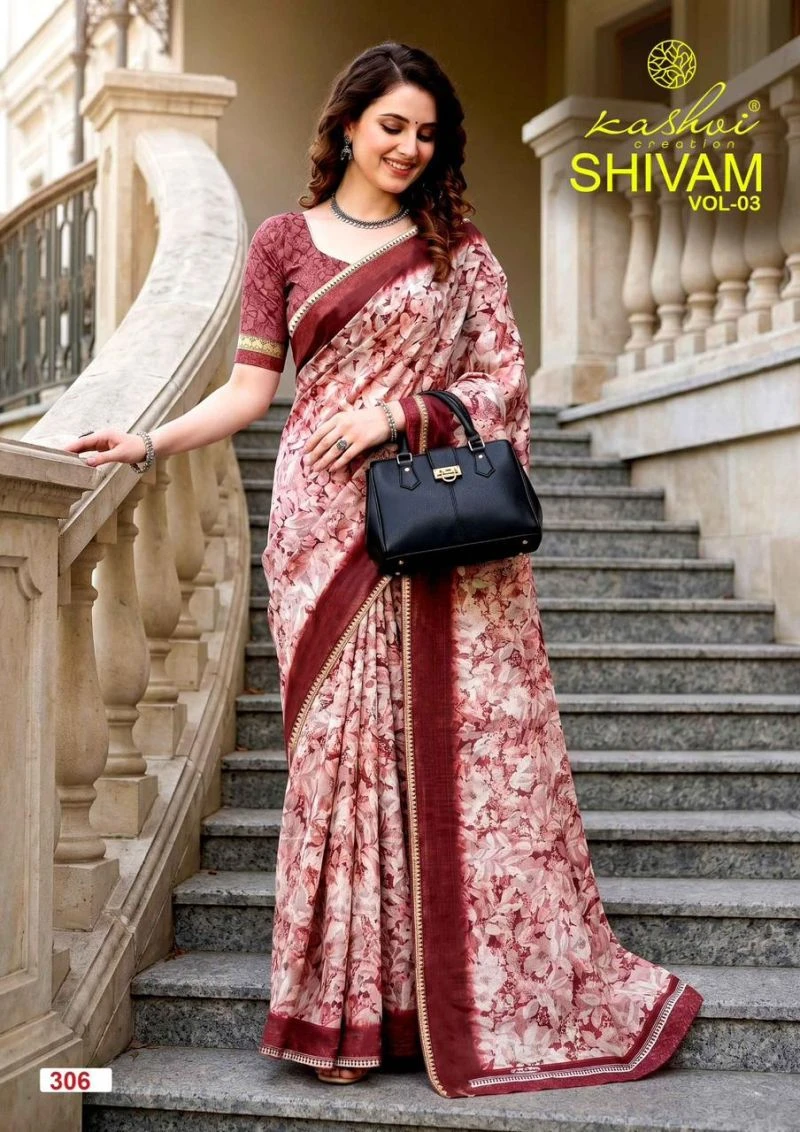 Kashvi Shivam Vol 3 Dull Moss Viscose Saree Collection