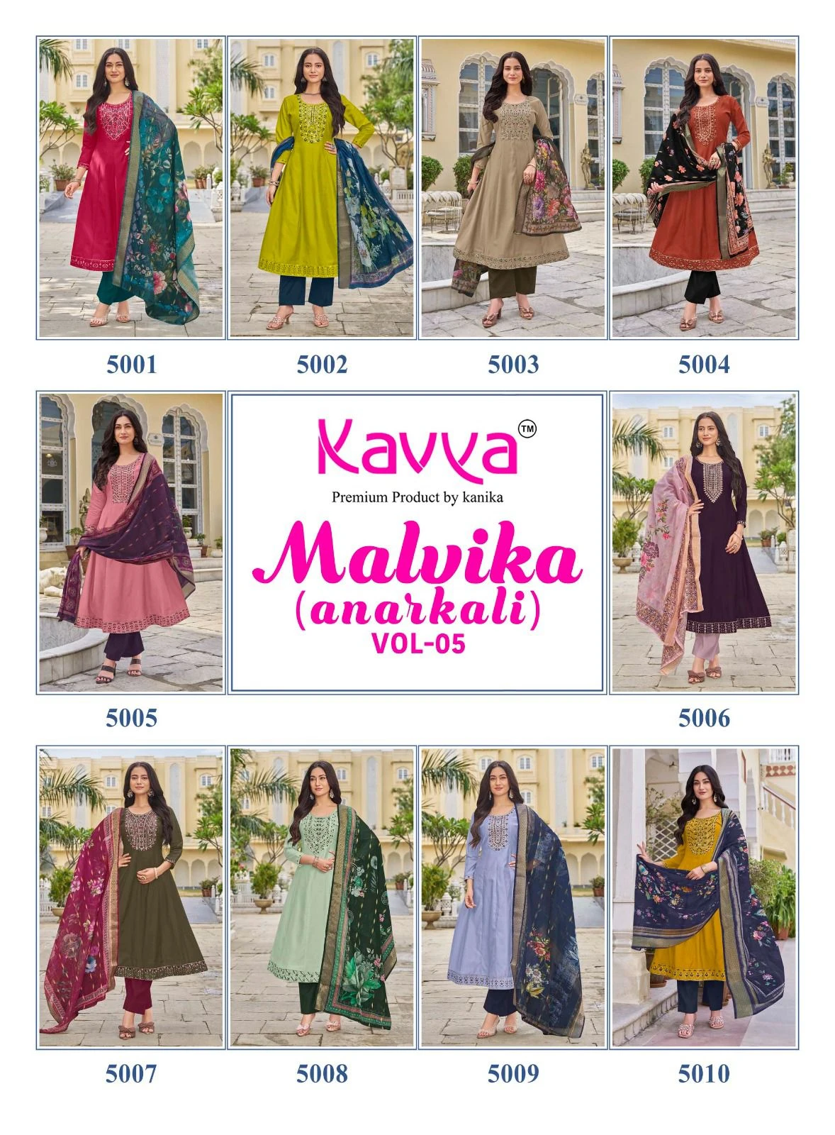 KAVYA MALVIKA Vol 5 Anarkali Suit Set