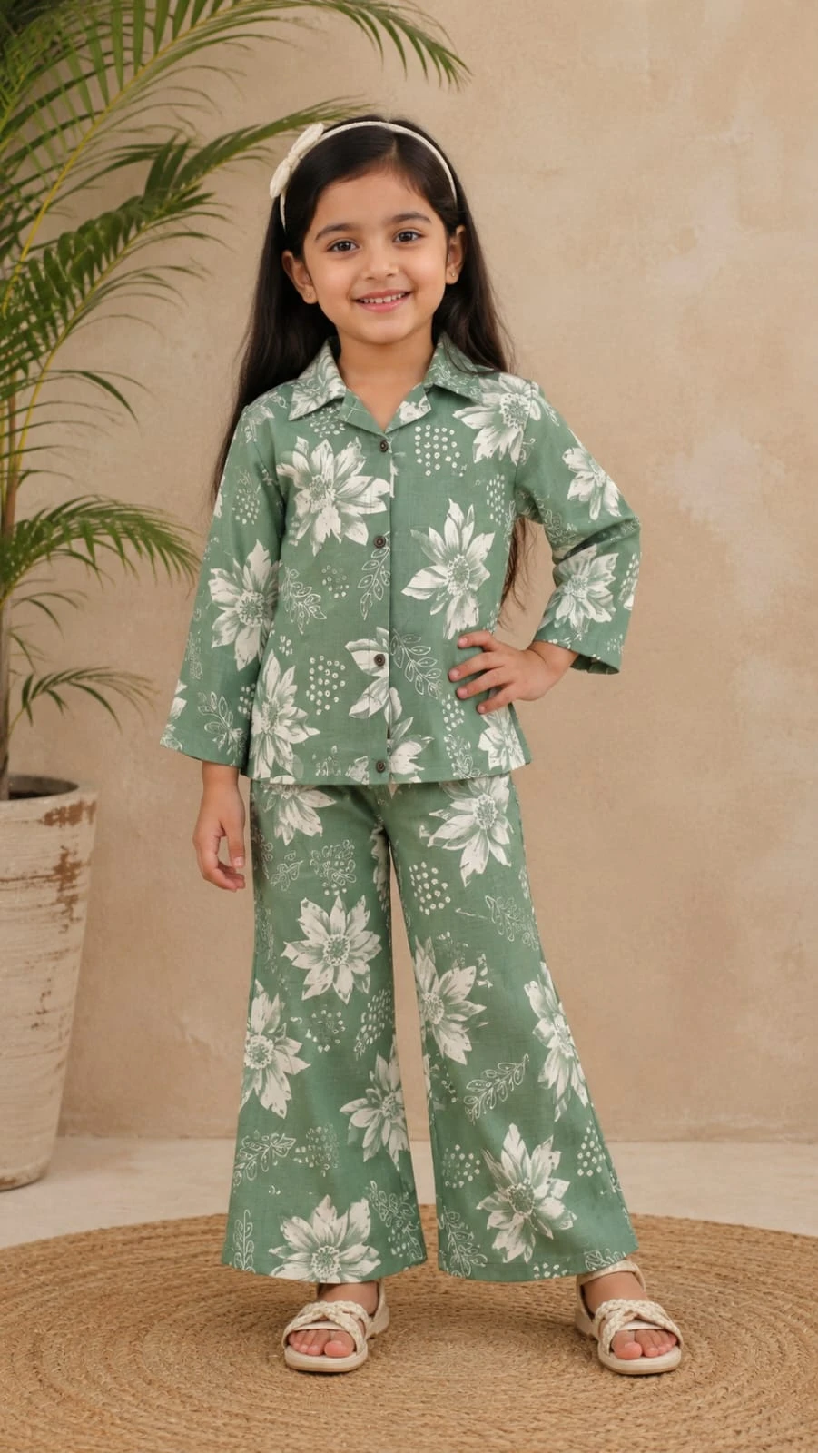 Kids Bombay Slub Print Coord Set