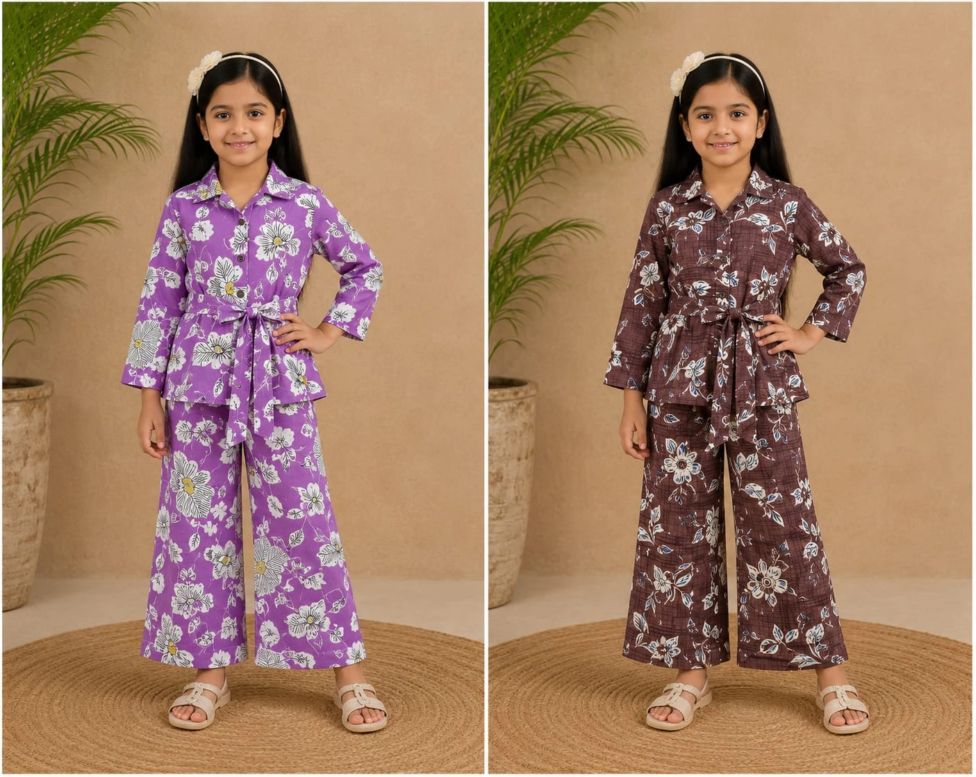 Kids Bombay Slub Print Coord Set