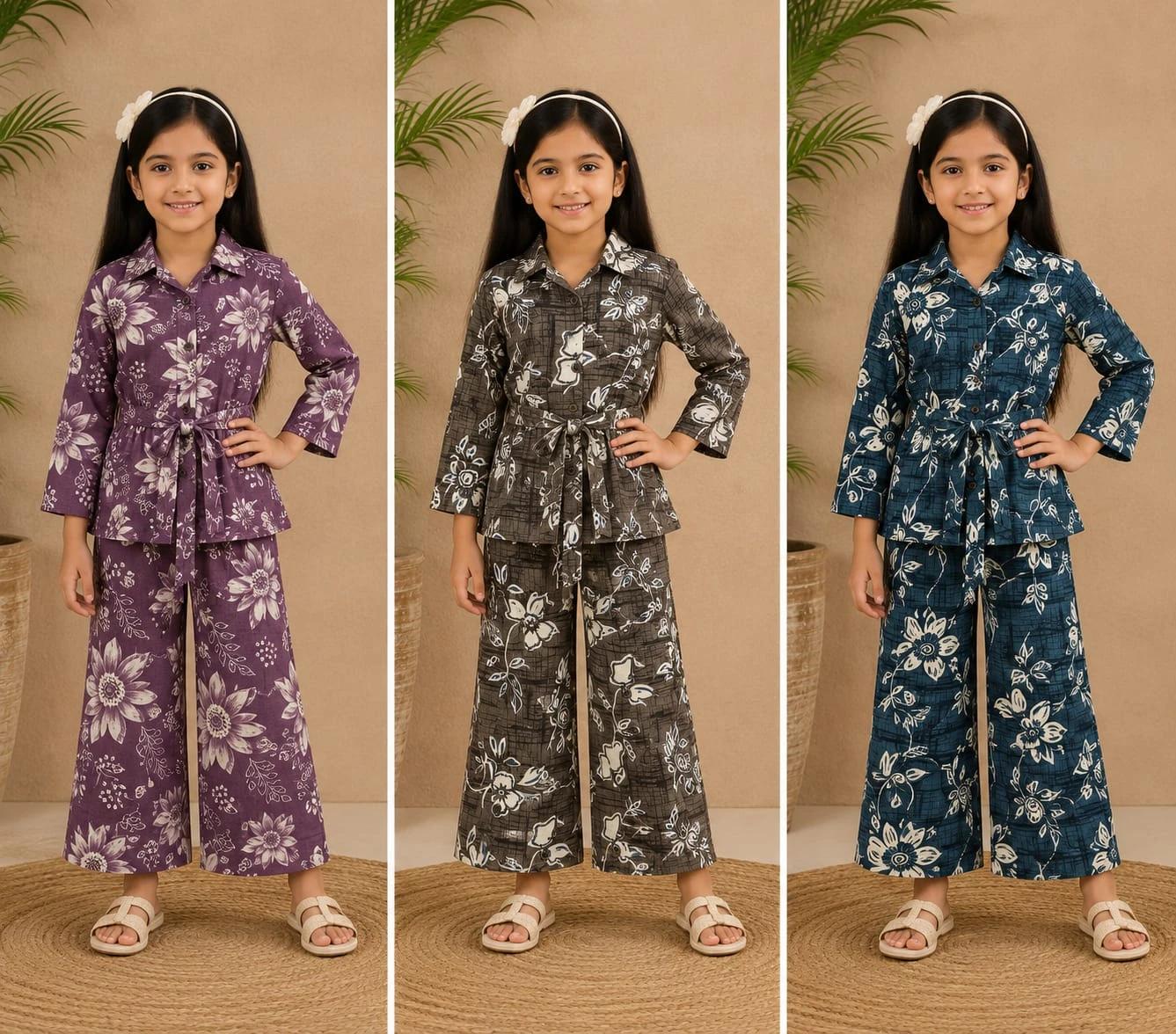 Kids Bombay Slub Print Coord Set