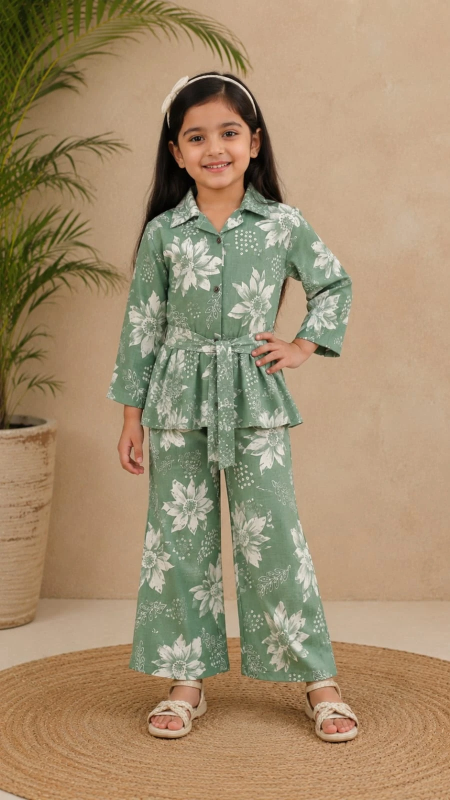 Kids Bombay Slub Print Coord Set