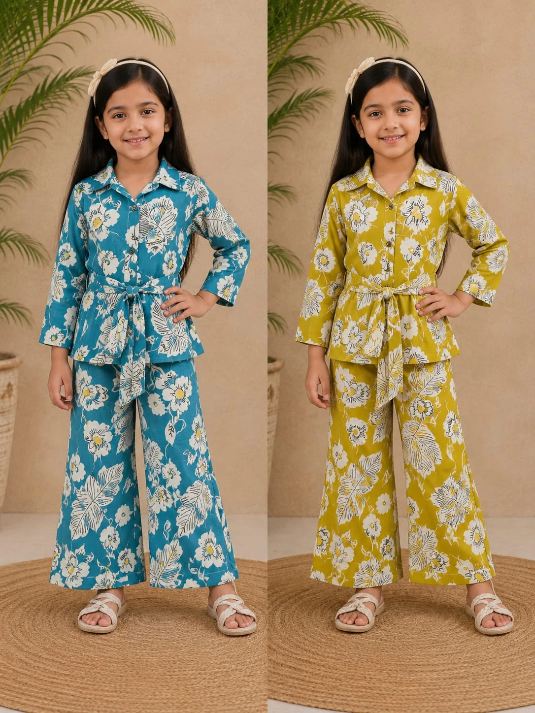 Kids Bombay Slub Print Coord Set