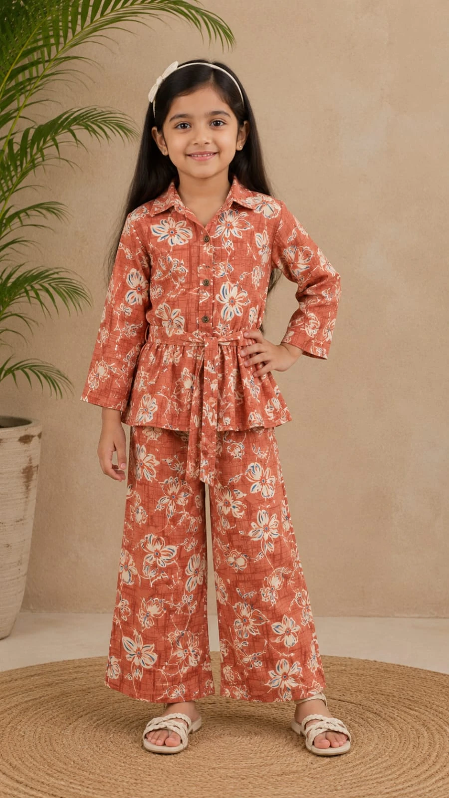 Kids Bombay Slub Print Coord Set