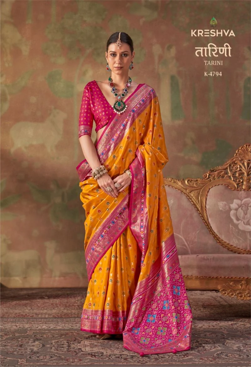 Kreshva Tarini Silk Classic Patola Design Saree Collection