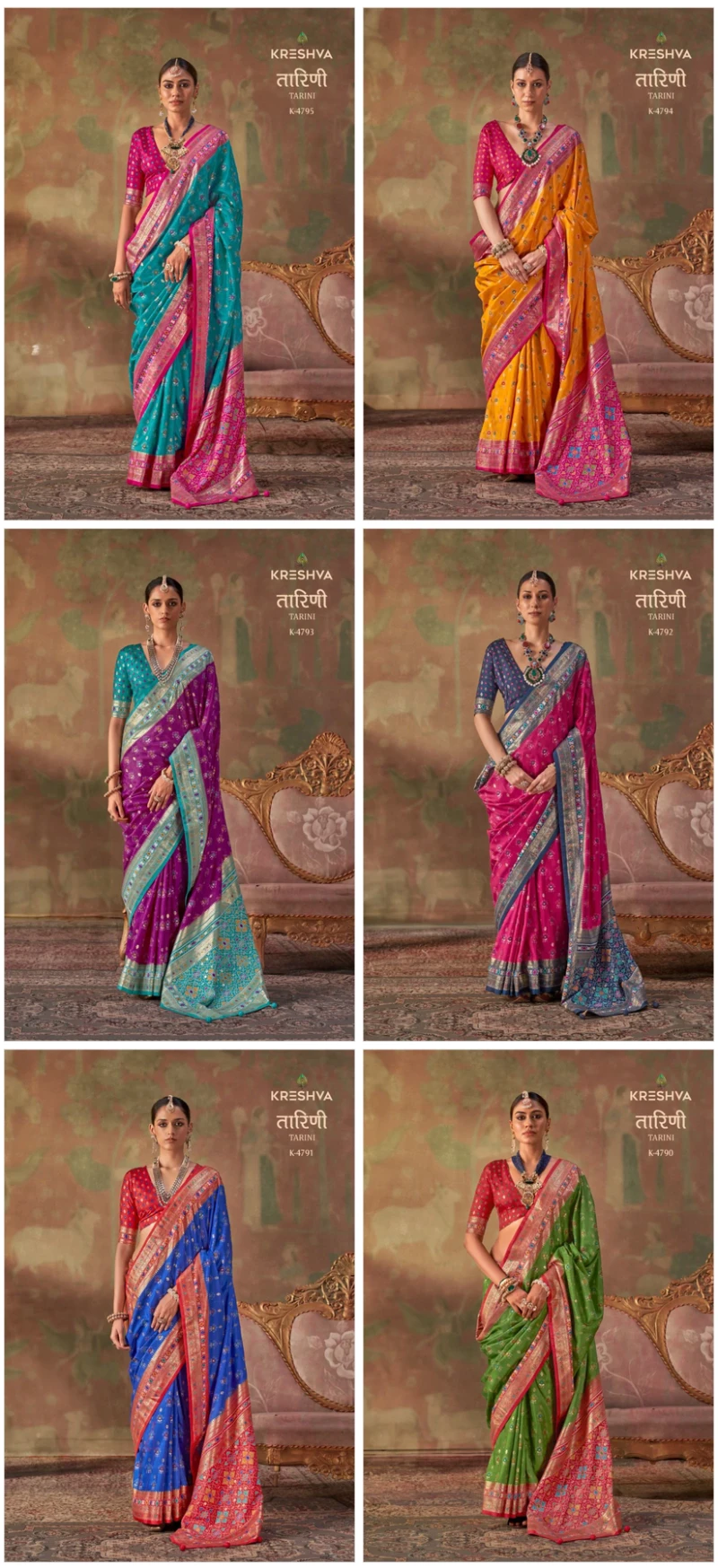 Kreshva Tarini Silk Classic Patola Design Saree Collection