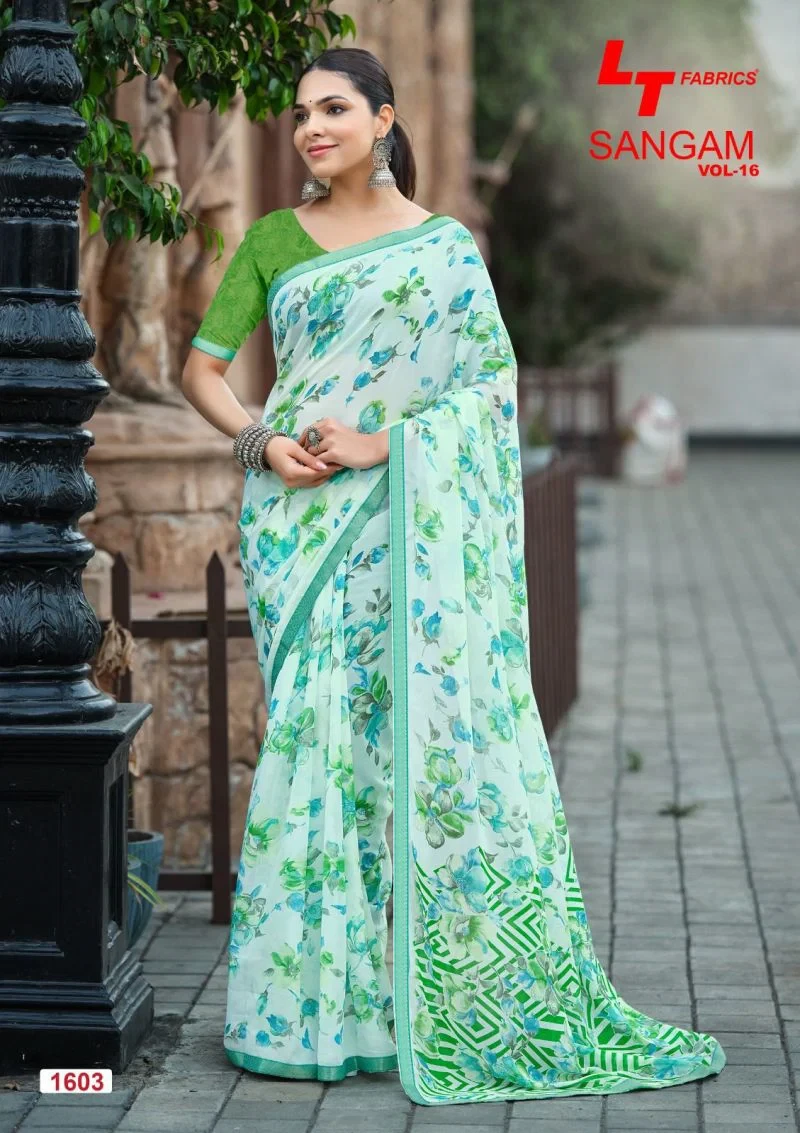 Lt Sangam Vol 16 Micro Printed Saree Collection