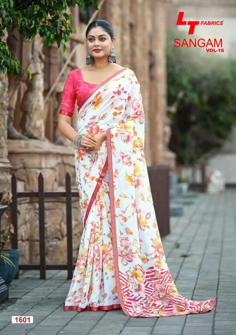 Lt Sangam Vol 16 Micro Printed Saree Collection