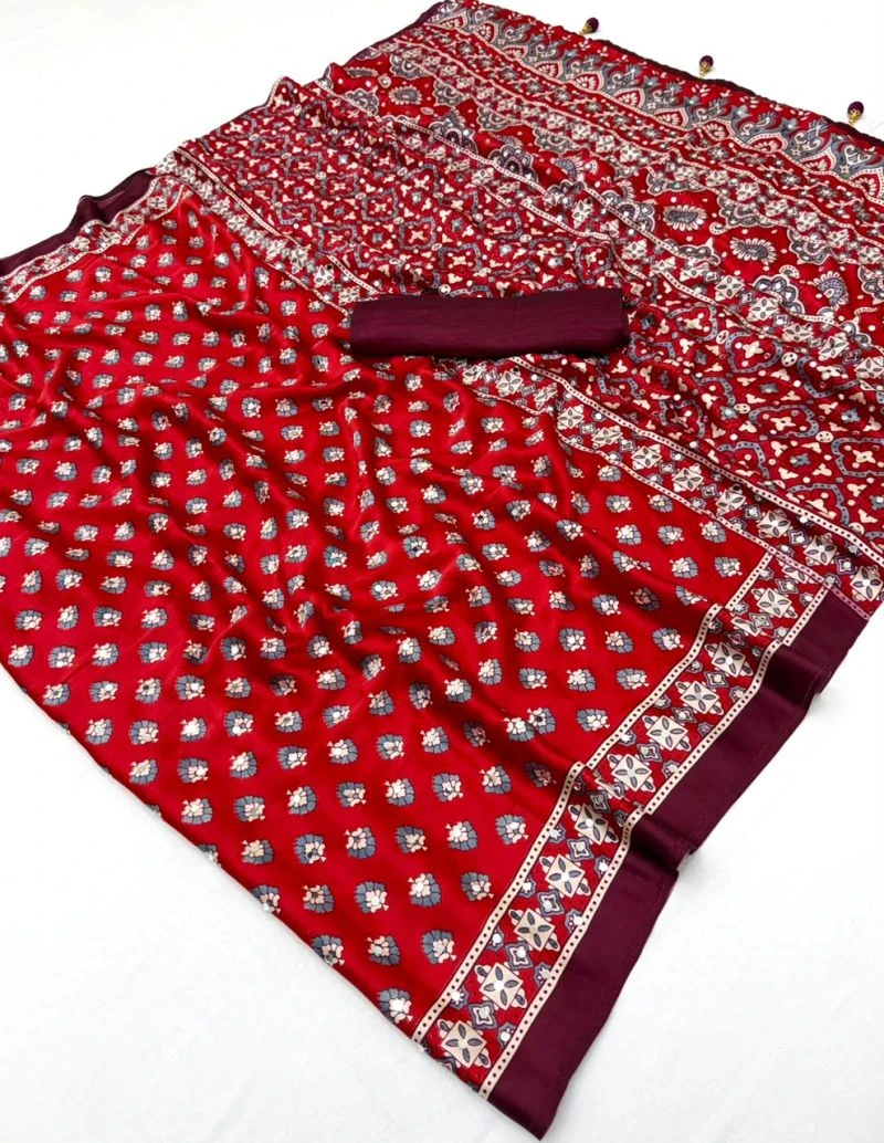 Lux Vol 43 Pure Modal with Mirror Work Saree Collection
