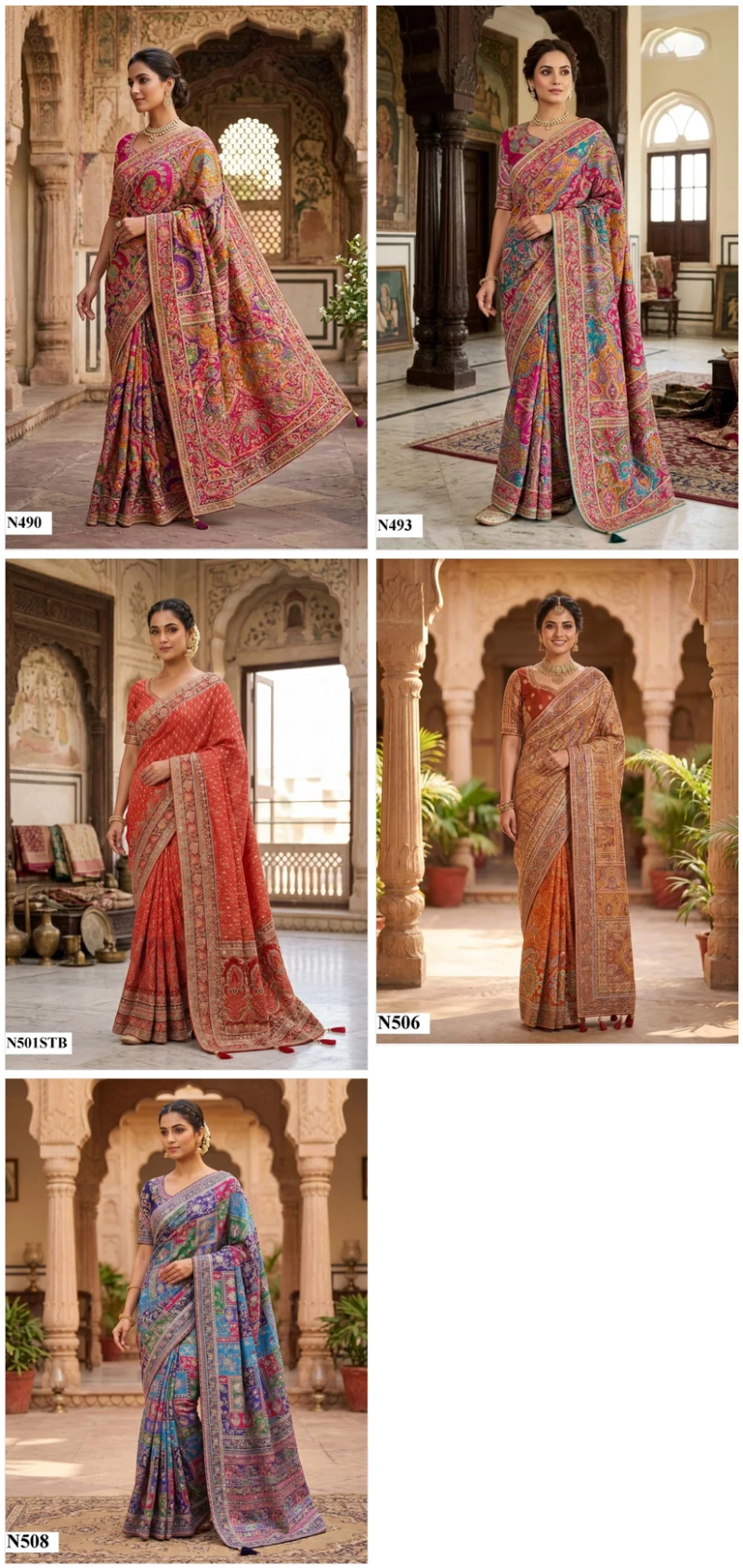 Mahotsav Nimaya Rajwadi Vol 3 Crape Silk Aari Work Saree Collection