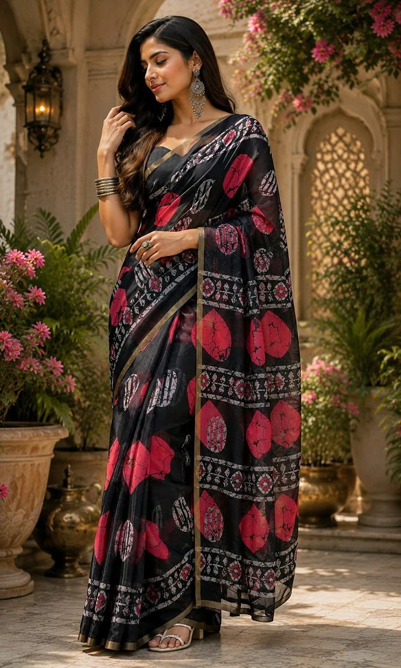 Meera 346 Linen Digital Printed Saree Collection