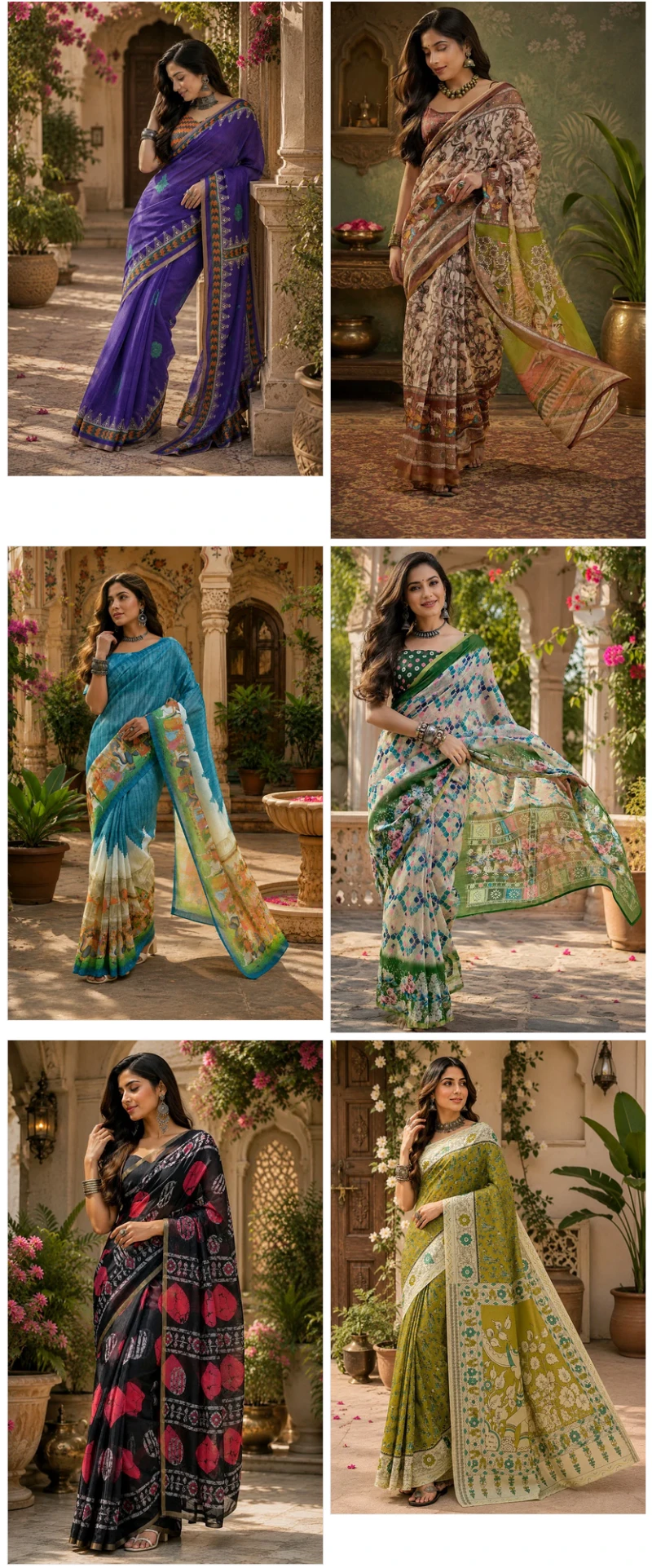 Meera 346 Linen Digital Printed Saree Collection