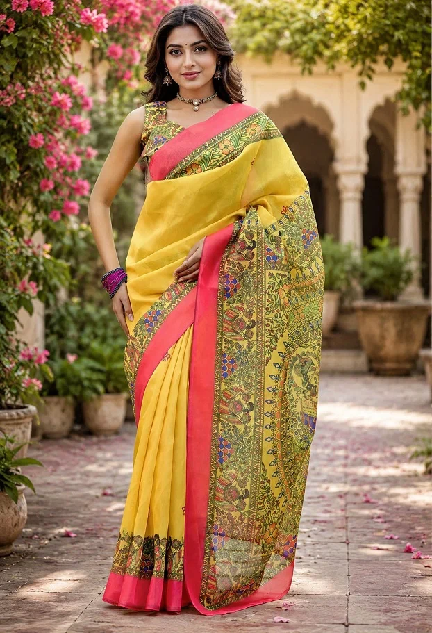 Meera 348 Linen Digital Printed Saree Collection