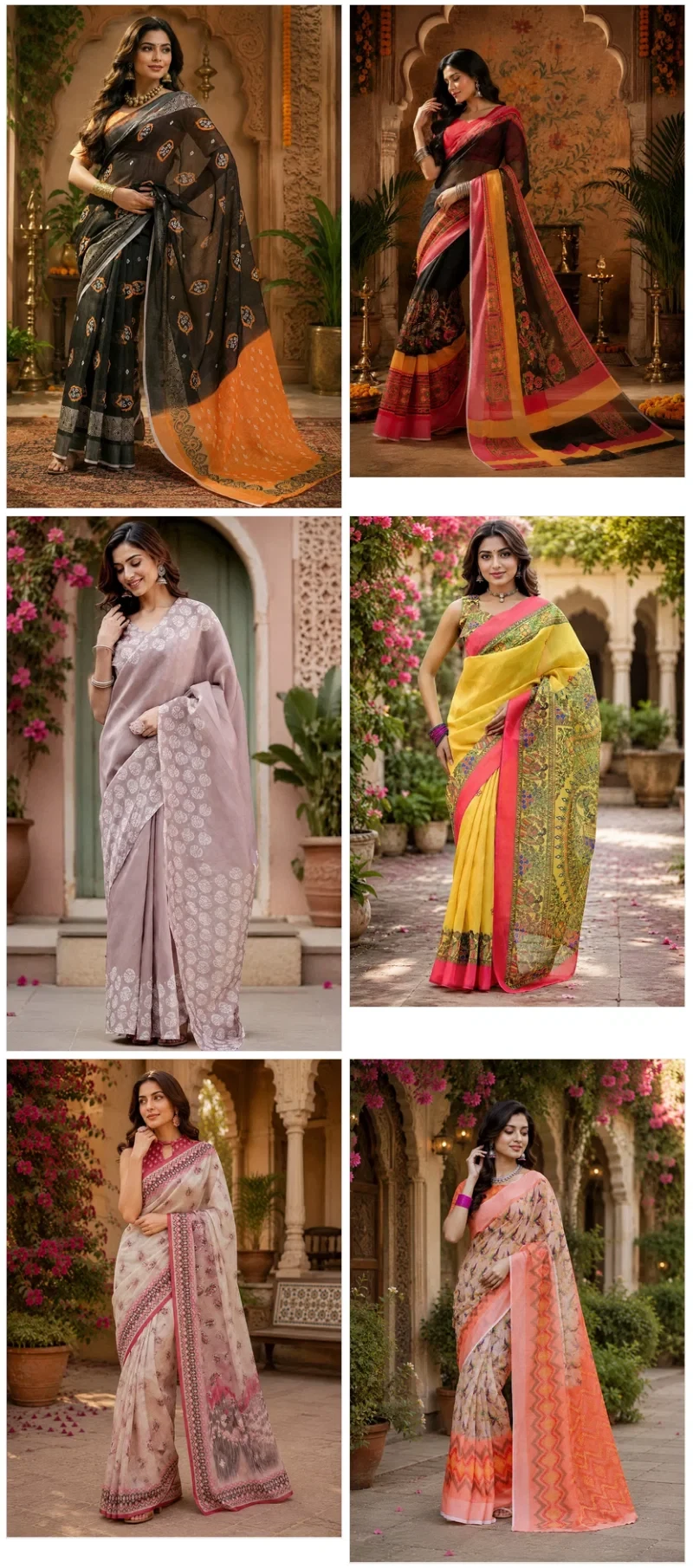 Meera 348 Linen Digital Printed Saree Collection