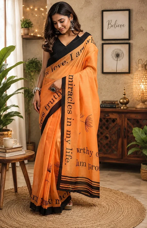 Meera 352 Chanderi Cotton Digital Printed Ready to Wear Saree