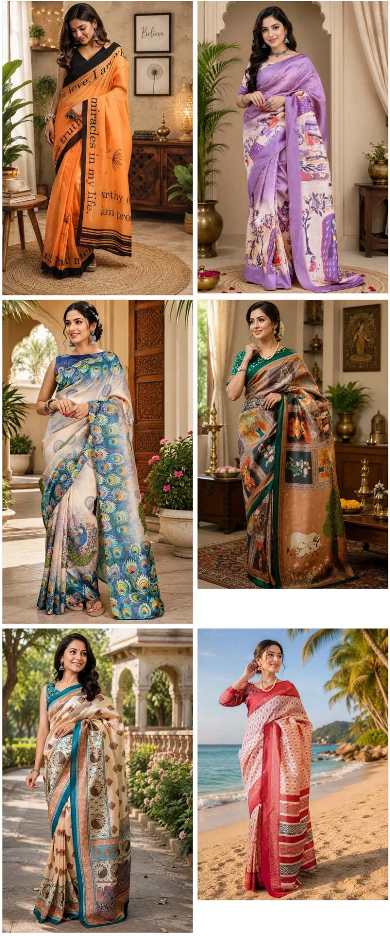 Meera 352 Chanderi Cotton Digital Printed Ready to Wear Saree