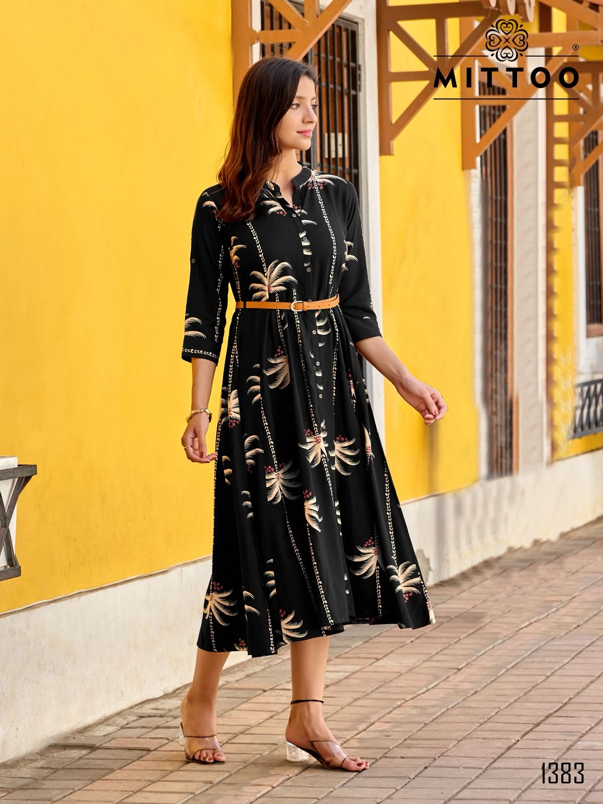 MITTOO Belt Vol 27 Rayon Print Kurti
