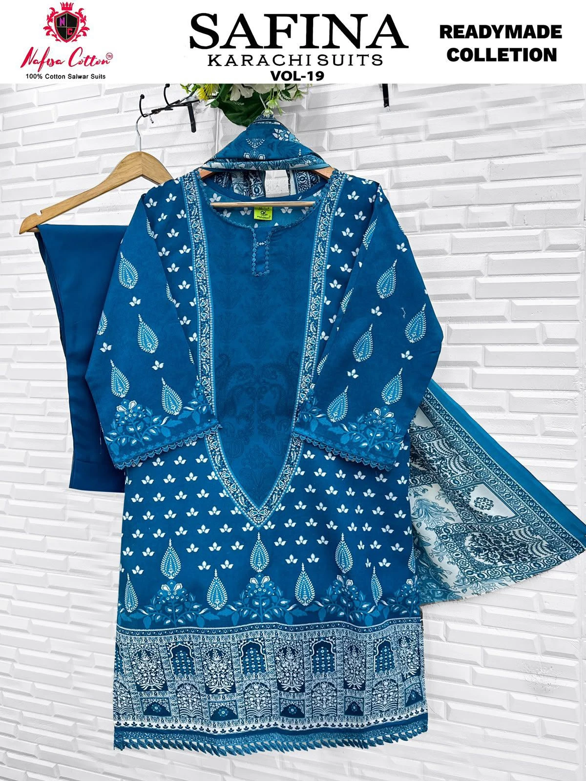 NAFISHA COTTEN SAFINA KARACHI VOL 19 Printed Suit Set