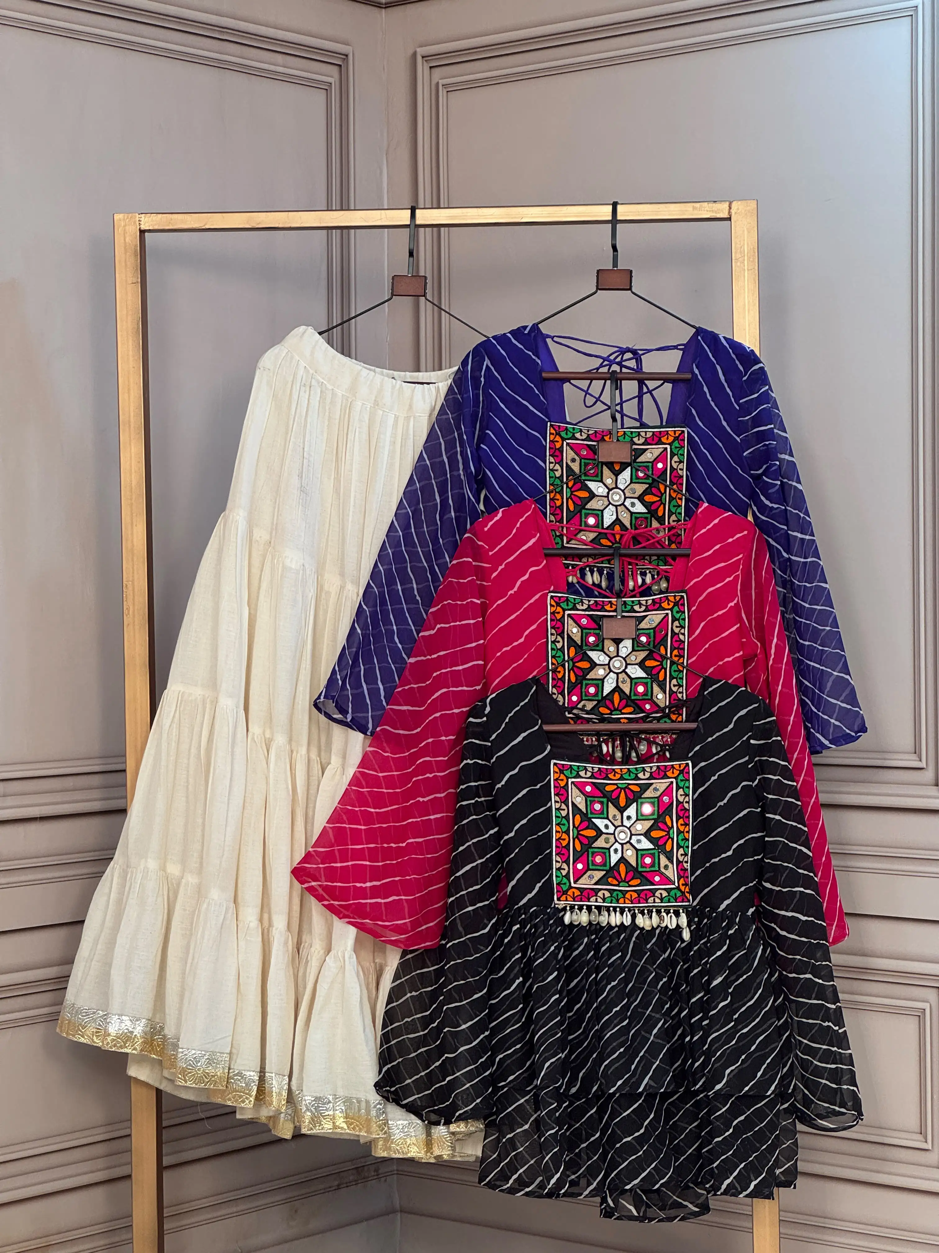 Navratri 2026 Kora Cotton Lehenga Choli Set