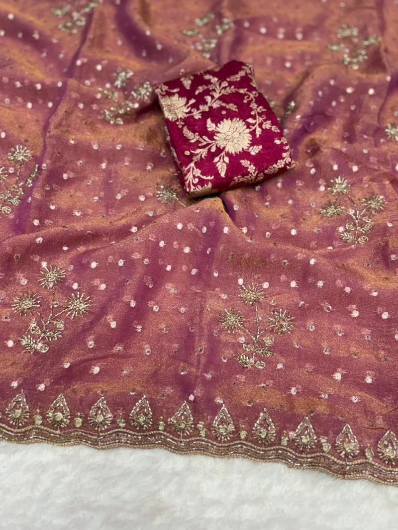 Nc Butti Ah Nc Moss Embroidered Saree Collection