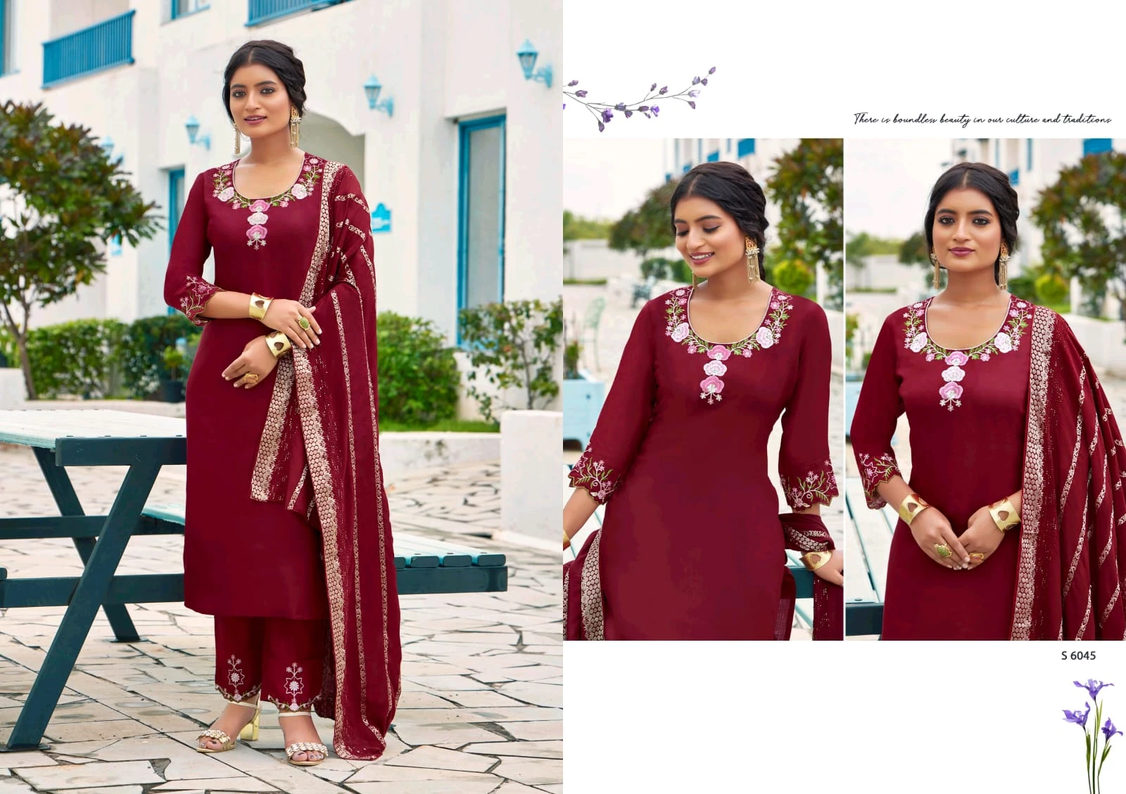 PARTHIVI Premium Silk 3 Piece Suit Set