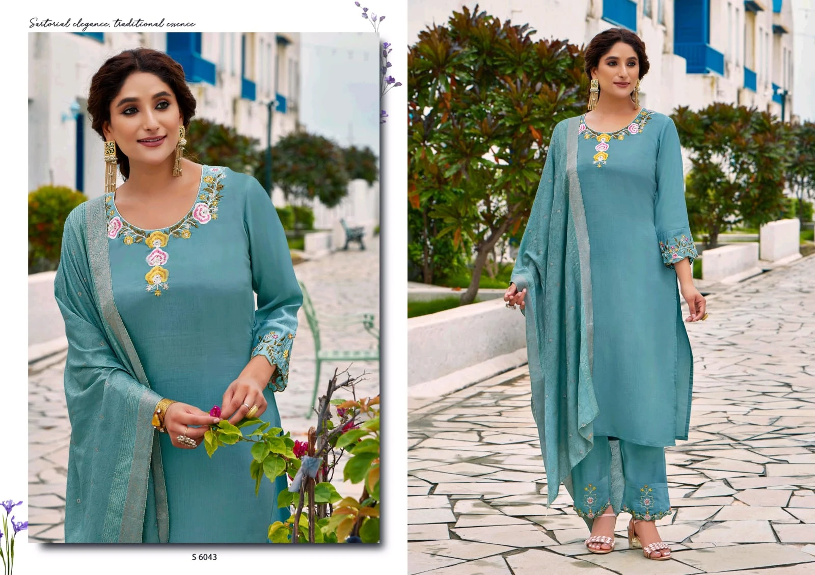 PARTHIVI Premium Silk 3 Piece Suit Set