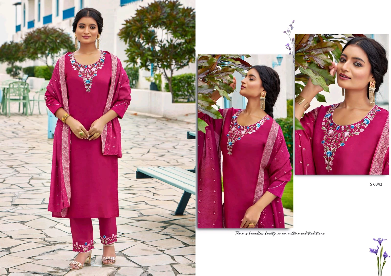 PARTHIVI Premium Silk 3 Piece Suit Set
