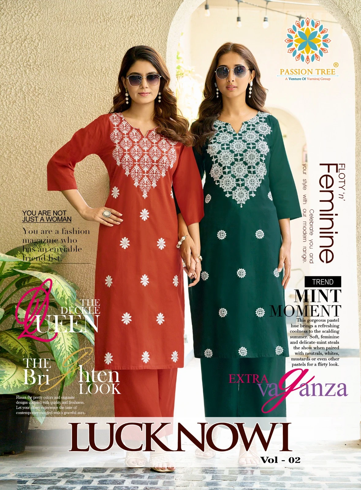 PASSION TREE Lucknowi Vol-2 Kurti with Palazzo