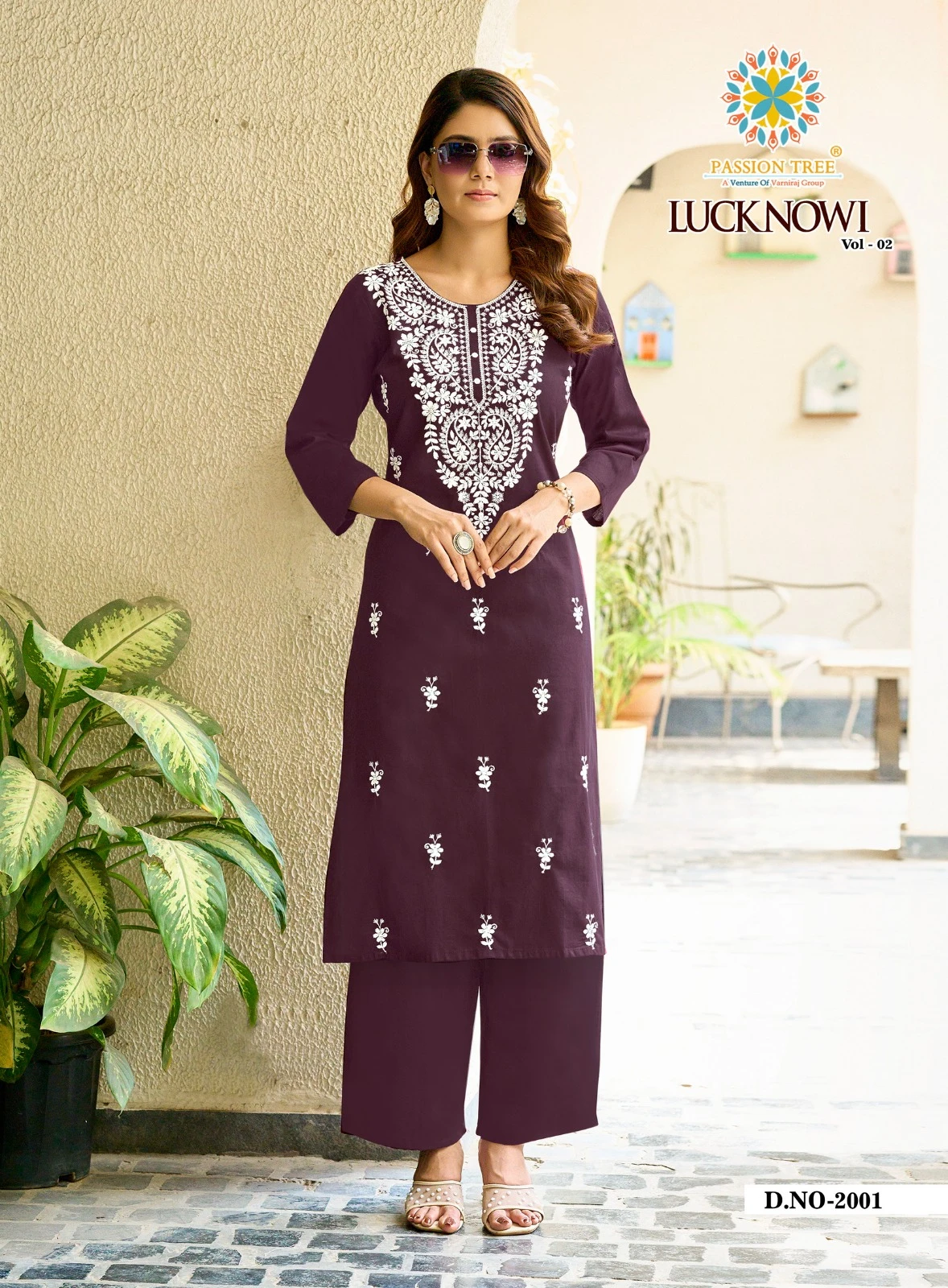 PASSION TREE Lucknowi Vol-2 Kurti with Palazzo