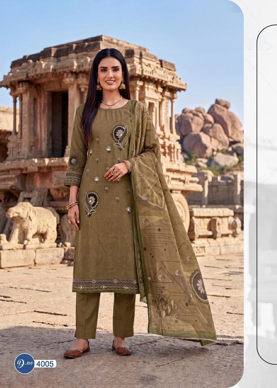 Rahi Rising Silver Vol-4 Kurti Pant with Dupatta
