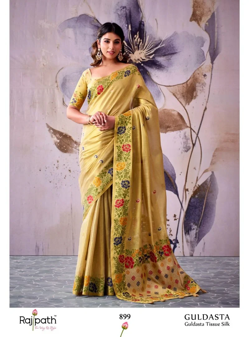 Rajpath Guldasta Tissue Silk Beautiful Saree Collection