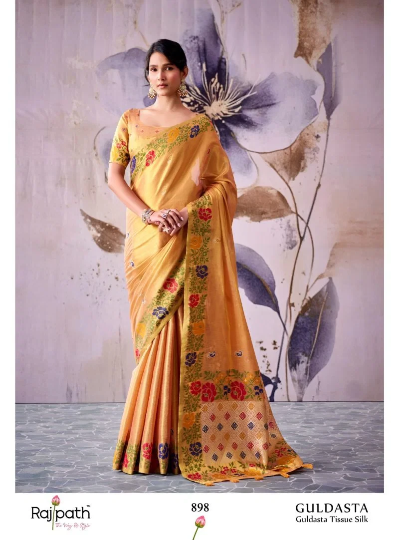 Rajpath Guldasta Tissue Silk Beautiful Saree Collection